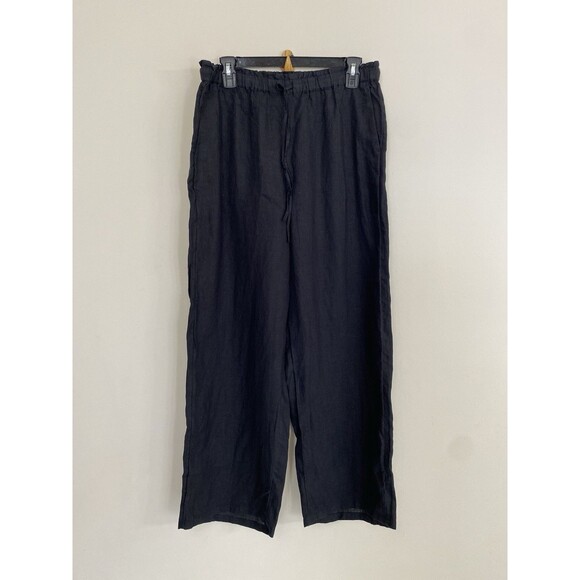 J.Crew Womens Soleil Black pant in linen NWT Size M Medium - Picture 9 of 15